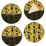 Cheer Set of 4 Glass Appetizer / Dessert Plate 8" (Personalized)