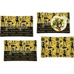 Cheer Set of 4 Glass Rectangular Lunch / Dinner Plate (Personalized)