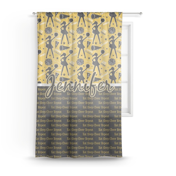 Custom Cheer Sheer Curtain - 50"x84" (Personalized)