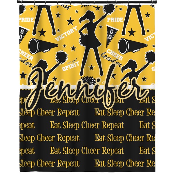 Custom Cheer Extra Long Shower Curtain - 70"x84" (Personalized)