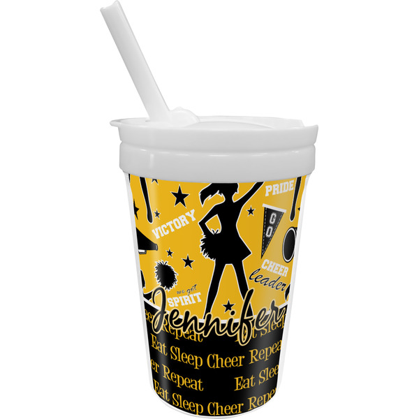 Custom Cheer Sippy Cup with Straw (Personalized)