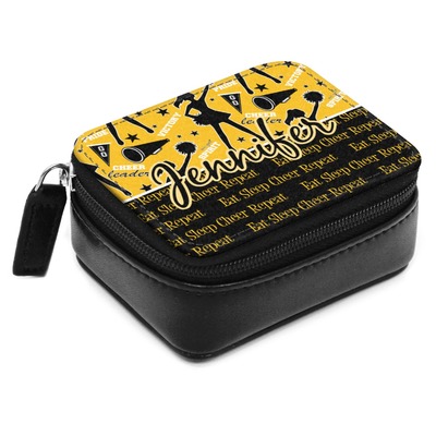 Cheer Small Leatherette Travel Pill Case (Personalized)