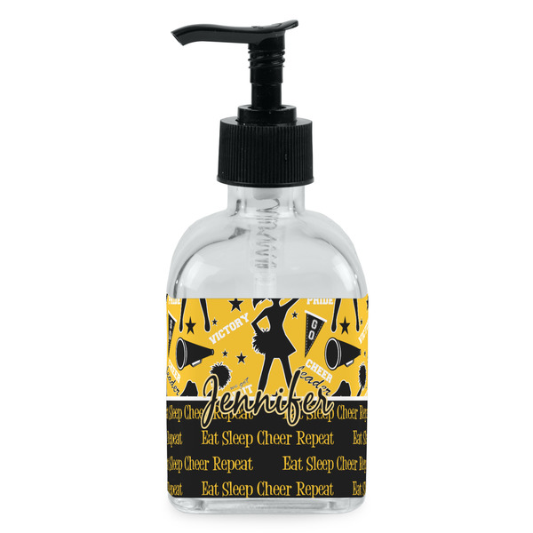 Custom Cheer Glass Soap & Lotion Bottle - Single Bottle (Personalized)