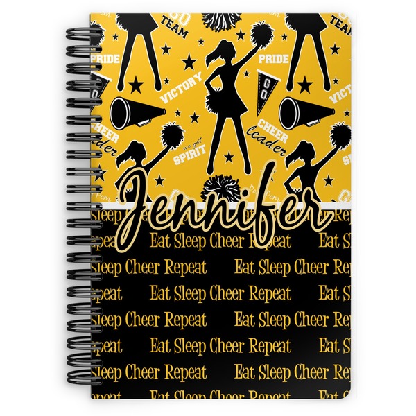 Custom Cheer Spiral Notebook - 7x10 w/ Name or Text
