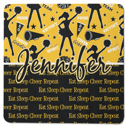 Cheer Square Rubber Backed Coaster (Personalized)