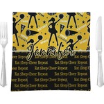 Cheer 9.5" Glass Square Lunch / Dinner Plate- Single or Set of 4 (Personalized)