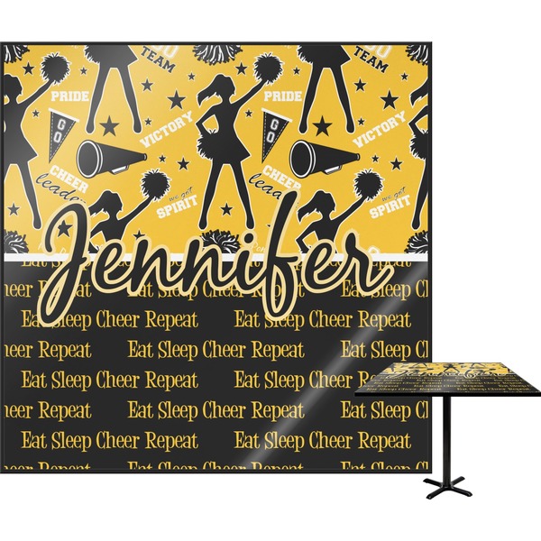 Custom Cheer Square Table Top (Personalized)