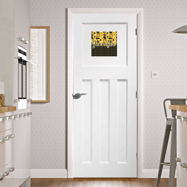 Cheer Square Wall Decal on Door