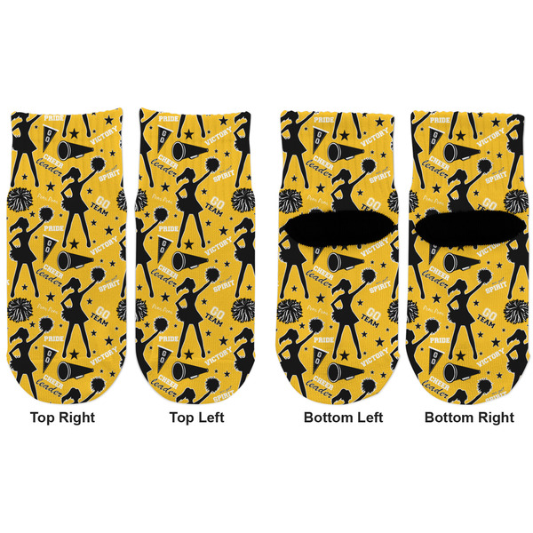 Cheer Toddler Ankle Socks - Double Pair - Front and Back - Apvl