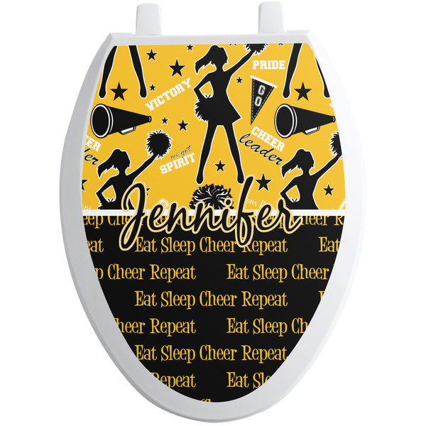 Cheer Toilet Seat Decal Elongated