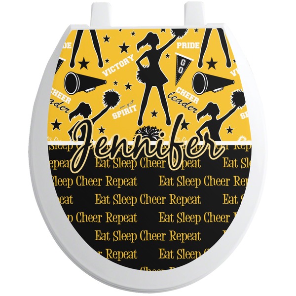 Custom Cheer Toilet Seat Decal (Personalized)