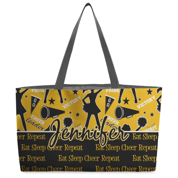 Custom Cheer Beach Totes Bag - w/ Black Handles (Personalized)