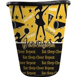 Cheer Waste Basket - Single Sided (Black) (Personalized)