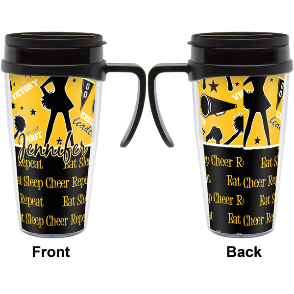 Cheer Travel Mug with Black Handle - Approval