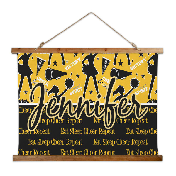 Custom Cheer Wall Hanging Tapestry - Wide (Personalized)
