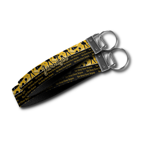 Cheer Webbing Keychain FOBs - Size Comparison