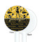 Cheer White Plastic 5.5" Stir Stick - Single Sided - Round - Front & Back