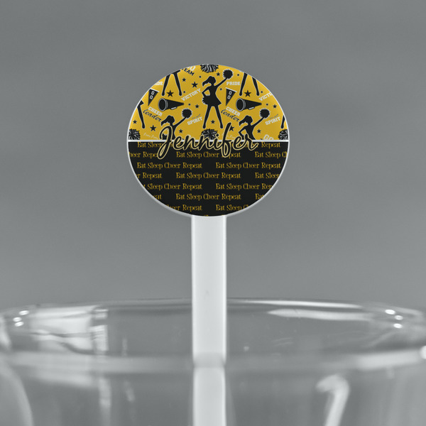 Cheer White Plastic 7" Stir Stick - Round - Main