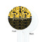Cheer White Plastic 7" Stir Stick - Single Sided - Round - Front & Back