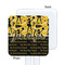 Cheer White Plastic Stir Stick - Single Sided - Square - Approval