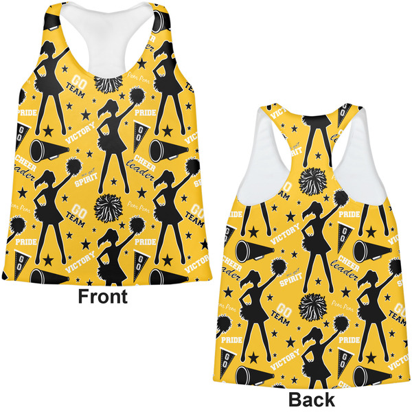 Cheer Womens Racerback Tank Tops - Medium - Front and Back
