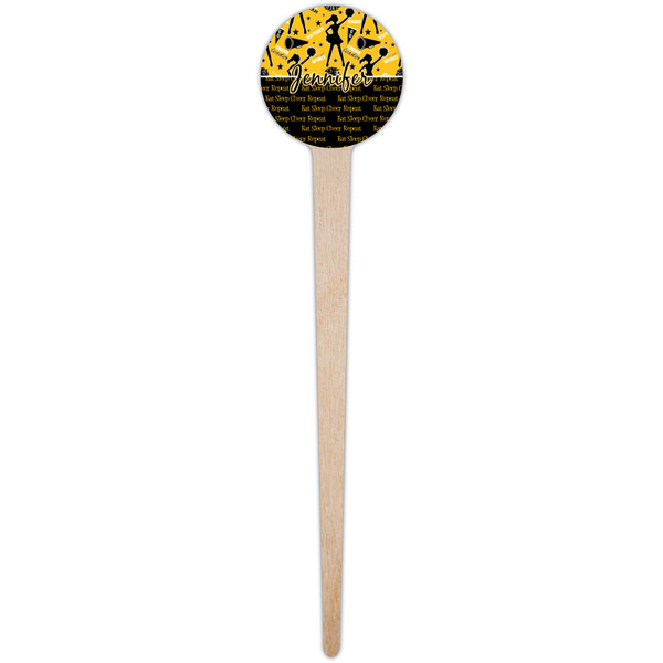 Cheer Wooden 4" Food Pick - Round - Single Pick