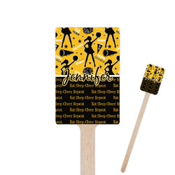 Cheer 6.25" Rectangle Wooden Stir Sticks - Single Sided (Personalized)