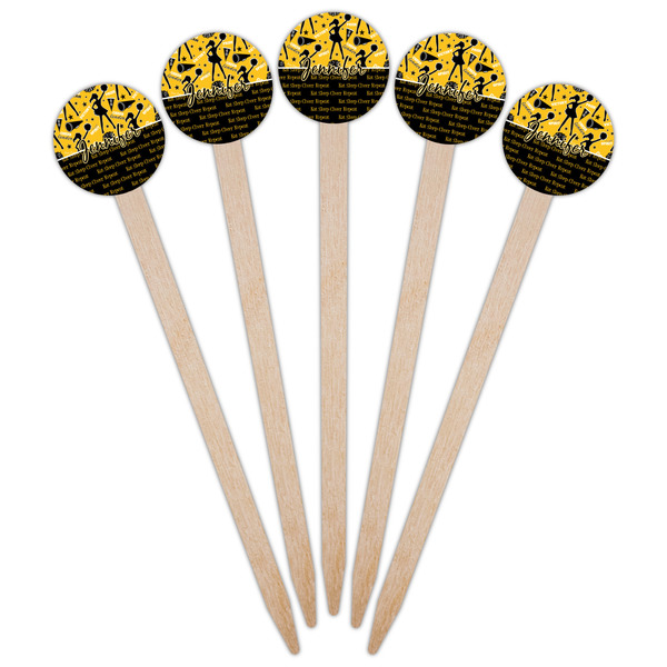 Cheer Wooden 6" Food Pick - Round - Fan View