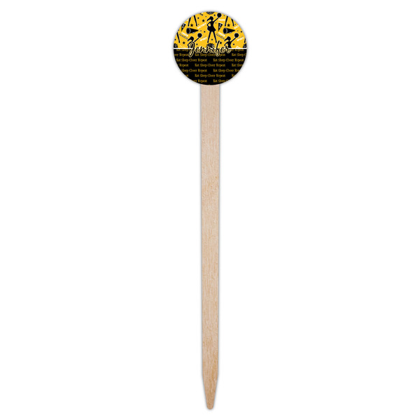 Cheer Wooden 6" Food Pick - Round - Single Pick