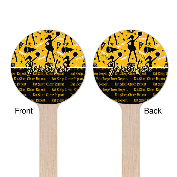 Cheer Wooden 7.5" Stir Stick - Round - Double Sided - Front & Back