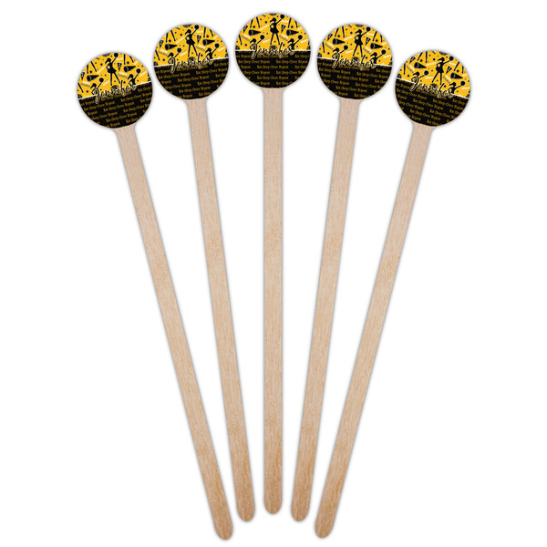 Cheer Wooden 7.5" Stir Stick - Round - Fan View