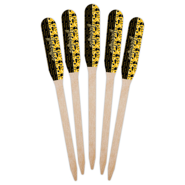 Cheer Wooden Food Pick - Paddle - Fan View