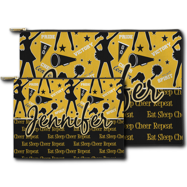 Cheer Zippered Pouches - Size Comparison