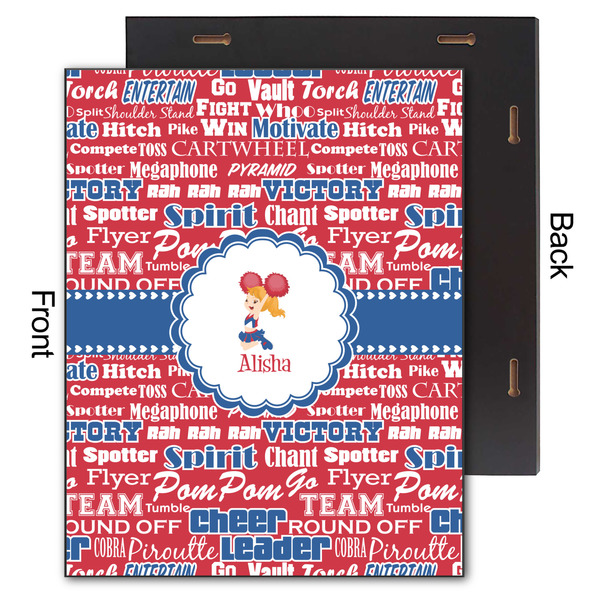 Cheerleader 11x14 Wood Print - Front & Back View