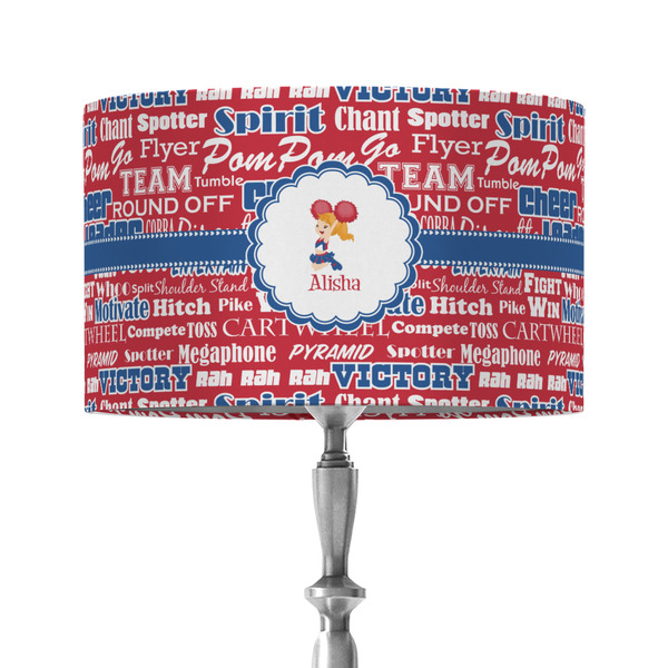 Cheerleader 12" Drum Lampshade - ON STAND (Fabric)