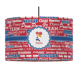 Cheerleader 12" Drum Pendant Lamp - Fabric (Personalized)