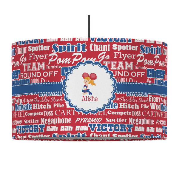 Cheerleader 12" Drum Lampshade - PENDANT (Fabric)