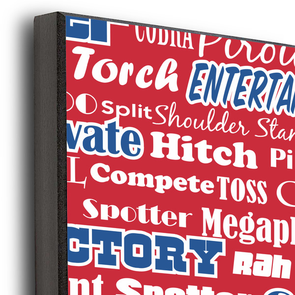 Cheerleader 16x20 Wood Print - Closeup