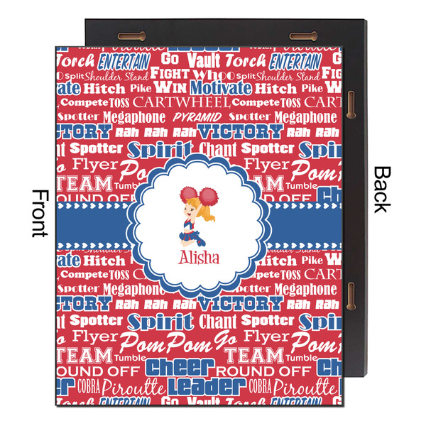 Cheerleader 16x20 Wood Print - Front & Back View