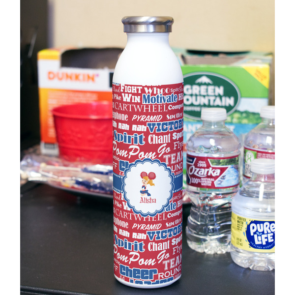 Cheerleader 20oz Water Bottles - Full Print - In Context