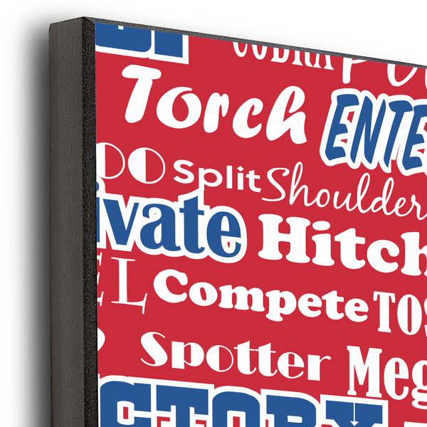 Cheerleader 20x24 Wood Print - Closeup