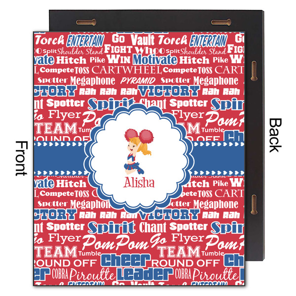 Cheerleader 20x24 Wood Print - Front & Back View