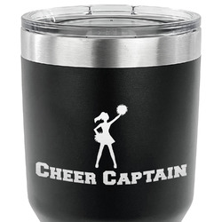 Cheerleader 30 oz Stainless Steel Tumbler - Black - Double Sided (Personalized)