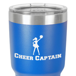 Cheerleader 30 oz Stainless Steel Tumbler - Royal Blue - Single-Sided (Personalized)