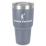 Cheerleader 30 oz Stainless Steel Tumbler - Grey - Single-Sided (Personalized)
