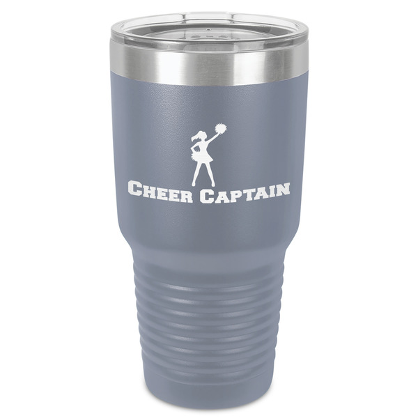 Custom Cheerleader 30 oz Stainless Steel Tumbler - Grey - Single-Sided (Personalized)