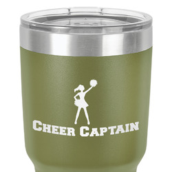 Cheerleader 30 oz Stainless Steel Tumbler - Olive - Single-Sided (Personalized)