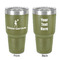 Cheerleader 30 oz Stainless Steel Tumbler - Olive - Double-Sided (Personalized)