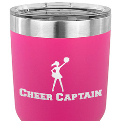 Cheerleader 30 oz Stainless Steel Tumbler - Pink - Double Sided (Personalized)