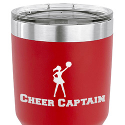 Cheerleader 30 oz Stainless Steel Tumbler - Red - Double Sided (Personalized)